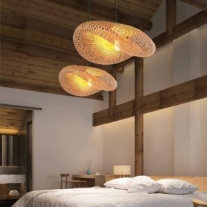 Alternative view of Modern Bamboo Kitchen Island Pendant Light