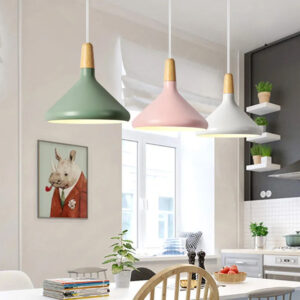 Alternative view of Contemporary Conical Colorful Metal Pendant Lamp